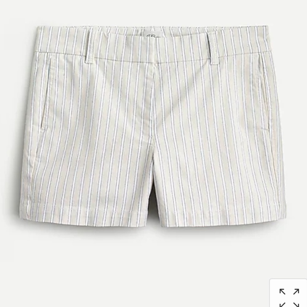 J Crew striped chino shorts NWT